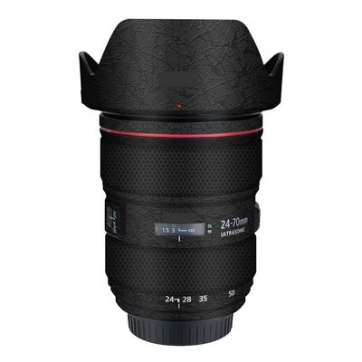 EF 24-70 2.8L II Anti-Scratch Camera Lens Sticker for Canon EF 24-70mm F2.8 L II Coat Wrap Protective Film Body Skin Cover(Splash Ultra Black)