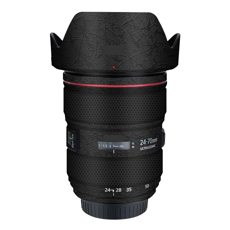 EF 24-70 2.8L II Anti-Scratch Camera Lens Sticker for Canon EF 24-70mm F2.8 L II Coat Wrap Protective Film Body Skin Cover(Splash Ultra Black)