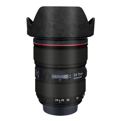 EF 24-70 2.8L II Anti-Scratch Camera Lens Sticker for Canon EF 24-70mm F2.8 L II Coat Wrap Protective Film Body Skin Cover(Triangle Black)
