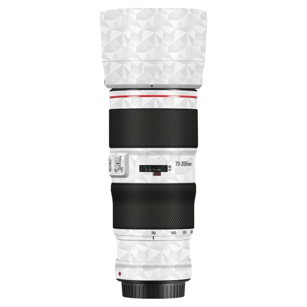 EF 70-200 4II Camera Lens Sticker for Canon EF 70-200mm F4 II Coat Wraps Film Protector Vinyl Decal Skin(Triangle White)