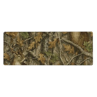 12x31.5in Woodland Camo Design Large Rubber Gaming Mouse Pad, Polyester Desk Mat with 3mm Rubber Base for Keyboard and Mouse