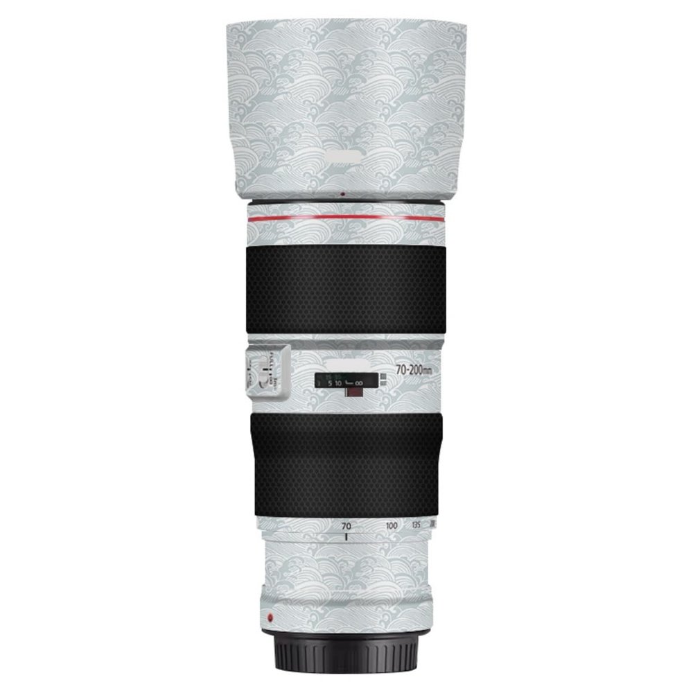 EF 70-200 4II Camera Lens Sticker for Canon EF 70-200mm F4 II Coat Wraps Film Protector Vinyl Decal Skin(Wave White)