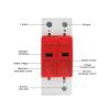 2P AC SPD Surge Protector 385V 10-20/20-40/30-60KA House Lightning Protective PV Low-Voltage Arrester Device Din Rail 1P+N(10-20KA) view 2