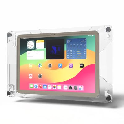 TABcare Acrylic Wall Mount Floating Frameless Display with Metal Standoff for iPad Tablet (Clear, iPad mini 6/7)