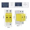 2P AC SPD Din Rail Surge Protector Protective Low-Voltage Arrester Device Home Lightning Protection 10-20KA 20-40KA 30-60KA 1P+N(20-40KA) view 2