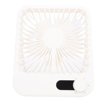 SUNGOOYUE Portable USB Desk Fan Quiet Rechargeable 100 Speeds LED Display for Travel Office Bedroom Camping White