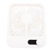 SUNGOOYUE Portable USB Desk Fan Quiet Rechargeable 100 Speeds LED Display for Travel Office Bedroom Camping White view 1
