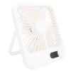 SUNGOOYUE Portable USB Desk Fan Quiet Rechargeable 100 Speeds LED Display for Travel Office Bedroom Camping White view 3