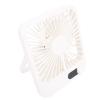 SUNGOOYUE Portable USB Desk Fan Quiet Rechargeable 100 Speeds LED Display for Travel Office Bedroom Camping White view 4