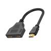 LOKLNEYK Dual-Port HDMI-Compatible Splitter  1080P HD 1 in 2 Out Cable Adapter, Works for Laptop/TV Box/Monitor view 1