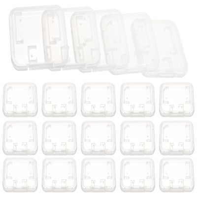 BESPORTBLE 24pcs Portable Memory Card Holder Case with Transparent Cover Lightweight Micro Secure Digital Card Storage Box Organizer Protective Case
