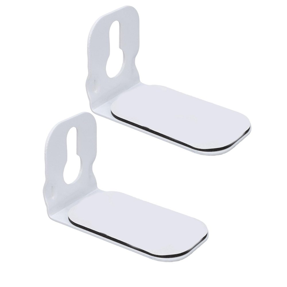 Wisoqu Speaker Bar Wall Mount, Universal Zinc Alloy Wall Mount Bracket with Anti Slip Protection, for Holds up to 30lbs (White)