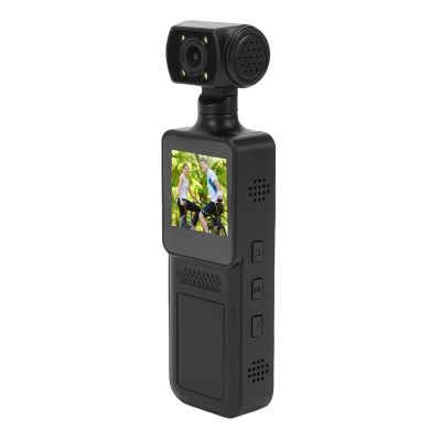 Akozon 4K Action Camera 1.31 Inch HD Screen Anti Shake Water Proof Sports Camera with 180 Rotating Lens 1/4 Inch Screw Hole Back Clamp for Cycling Outdoor