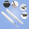 Yoidesu Cleaner Kit, 2 Multi Function Cleaning Pen with Soft Brush Flocking Sponge for Bluetooth Earphones Case Cleaning Tools, Magnet Suction Storage Box, White view 3