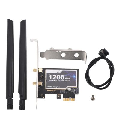 Wisoqu PCIE Wireless Network Card, Dual Band 1200Mbps 4.2 Desktop Adapter with 8265AC Chipset, for Laptops All in One Computers Industrial PC