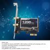 Wisoqu PCIE Wireless Network Card, Dual Band 1200Mbps 4.2 Desktop Adapter with 8265AC Chipset, for Laptops All in One Computers Industrial PC view 3