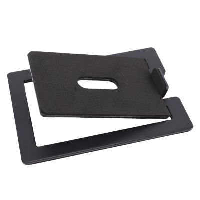 Wisoqu Desktop Speaker Stand, 16 Degree Tilted with Foam Pads for Enhanced Sound Performance, Steel Base for PC Speakers (Black)