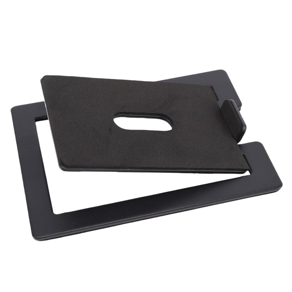 Wisoqu Desktop Speaker Stand, 16 Degree Tilted with Foam Pads for Enhanced Sound Performance, Steel Base for PC Speakers (Black)