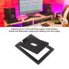 Wisoqu Desktop Speaker Stand, 16 Degree Tilted with Foam Pads for Enhanced Sound Performance, Steel Base for PC Speakers (Black) view 2