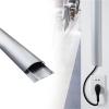 12 24 36 48 60 72 in Length Stainless Steel Cable Concealer, Wire Guard Raceway/Half Round Cord Cover for Office/Home/School, Floor Cable Protector(1 pc,L W 12in x 1.9in) view 1
