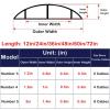 2 4 10 Pcs Floor Cable Protector, Wire Trunking/Semi-Circular Wire Groove Cover for Living Room, Kitchen, Bedroom, Self-Adhesive Cable Management Cover(A-2 pcs,L W 24in x 1.2in) view 2
