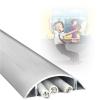 60 72 79 in Length Stainless Steel Cable Raceway, 10 15 Pcs Cord Cover Cable Trough On Wall, Wire Protector Self-Adhesive for Living Room, Bedroom, Bathroom(10 pcs,L W 60in x 4.4in) view 1