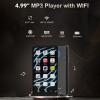 Yunseity 64GB MP3 Player with Bluetooth and WiFi, 4.99 Inch Full Touchscreen Portable Music Player with Speakers & 16MP Camera, HiFi Sound MP3 & MP4 Player for Android 12, Black view 2