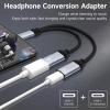 MOYAGOA USB c Splitter 1 in 2 Out USB c Splitter Supports PD 30W Fast Charging Charger Adapter Audio Converter Cable, Compatible with iPhone 17/16/15, iPad Pro, Google Pixel - White view 2