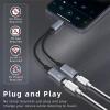 MOYAGOA USB c Splitter 1 in 2 Out USB c Splitter Supports PD 30W Fast Charging Charger Adapter Audio Converter Cable, Compatible with iPhone 17/16/15, iPad Pro, Google Pixel - White view 3