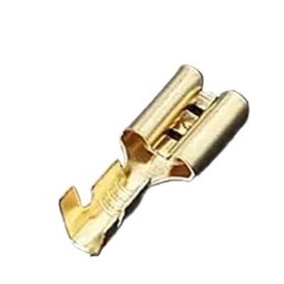 100Pcs/lot Electric Wire Connectors Set 2.8/4.8/6.3mm Female And Male Crimp Terminal Connector Gold Brass/Silver Car Speaker(6.3mm 200PCS,Silver)