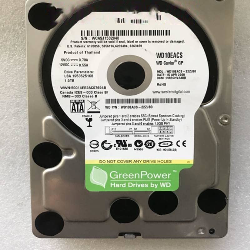 1TB 3.5" for SATA III 7200RPM Internal Hard Drive for Desktop - Compatible with WD10EACS