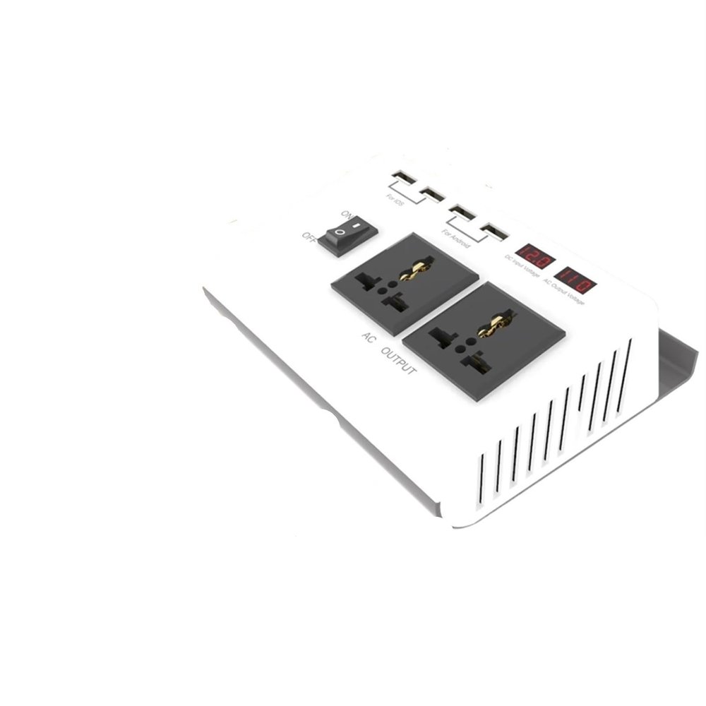 300W Car Power Inverters DC to AC Converter 4 USB Ports 2 AC Outlets Charr Adapter Converter Sine Wave Inverter for Vehicles
