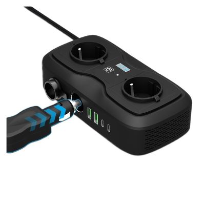 12V to 400W Peak LED Display Sockets Power Inverter Car Power Inverter Adapter Converter with 3.6A for Vehicles