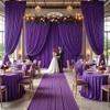 10ft15ft Deep Purple Backdrop Curtain for Wedding Parties, 2 Panels Wrinkle Free 15 FT Long Polyester Photo Backdrop Drapes Back Drop Cloth for Birthday Photography Background view 1