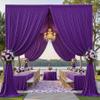 10ft15ft Deep Purple Backdrop Curtain for Wedding Parties, 2 Panels Wrinkle Free 15 FT Long Polyester Photo Backdrop Drapes Back Drop Cloth for Birthday Photography Background view 2