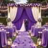 10ft15ft Deep Purple Backdrop Curtain for Wedding Parties, 2 Panels Wrinkle Free 15 FT Long Polyester Photo Backdrop Drapes Back Drop Cloth for Birthday Photography Background view 3