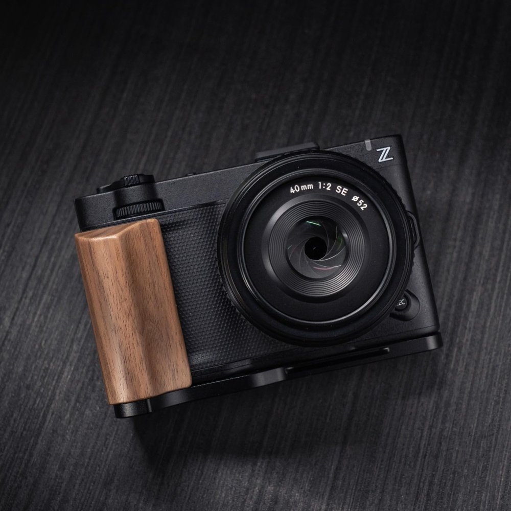 Wood Wooden Aluminum Alloy L Hand Grip Base Plate for Ni kon ZR Cinema Camera (Walnut (Weight: 69g))