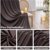 10ft15ft Brown Backdrop Curtain for Wedding Parties, 2 Panels Wrinkle Free 15 FT Long Polyester Photo Backdrop Drapes Back Drop Cloth for Birthday Photography Background view 3