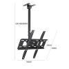 TV Bracket, TV Stand,tv Wall Mount TV Ceiling Mount, Adjustable Tilt Swivel TV Bracket, Fits 26-60 Inch TVs, Max VESA 400x400mm, with Loading 132 Lbs view 2
