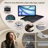 BABG TouchPad Keyboard Case for iPad Air 11(M3,M2)/iPad Pro 11 inch Keyboard(1st/2nd/3rd/4th Gen)&iPad Air 5th/Air 4th Keyboard, 360Swivel,7 Use Modes, Rainbow Backlight-Black view 2