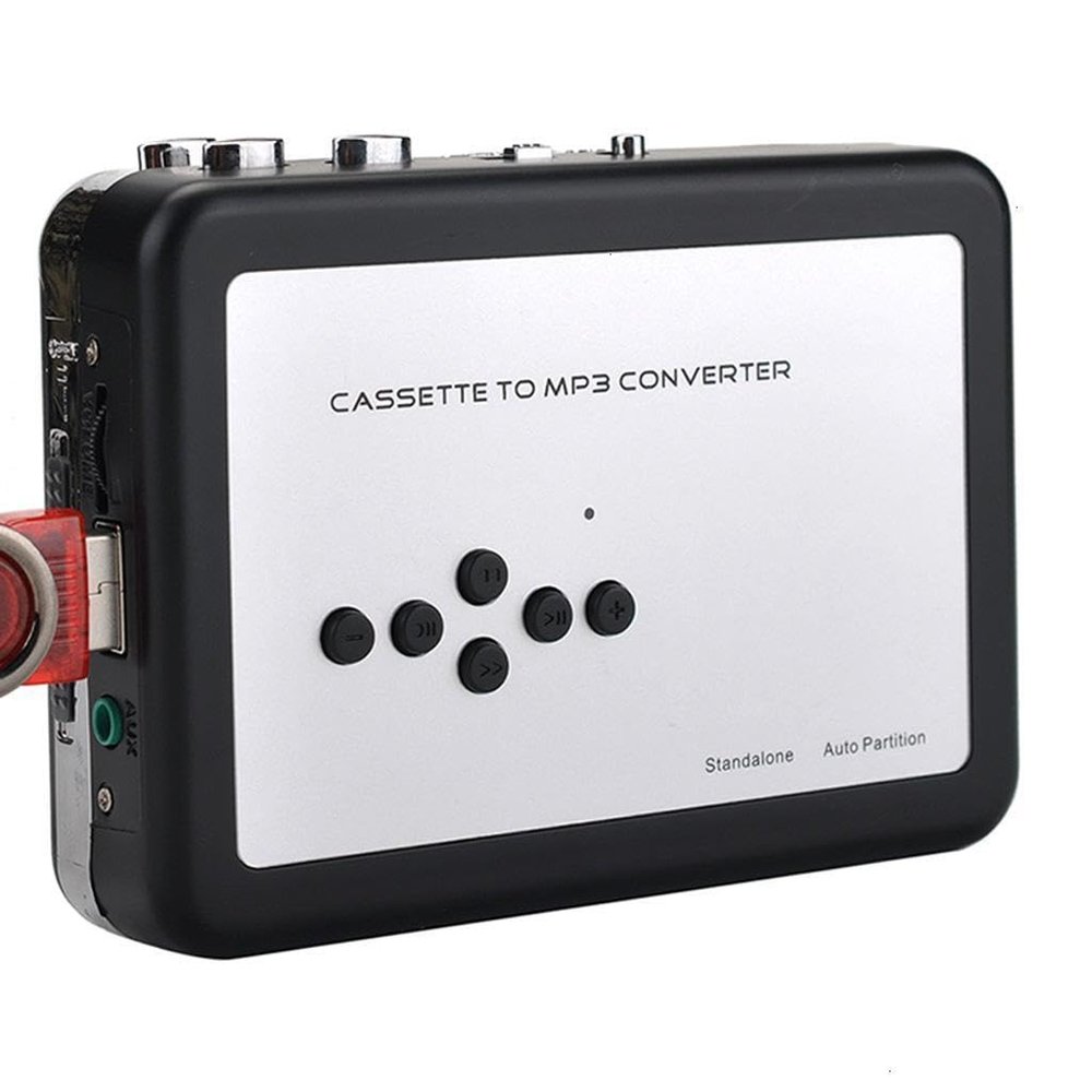 ECVGHD Digital Audio Cassette to Aux Adapter Cassette Player Converts Tape to MP3