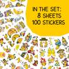 100Pcs Funny Banana Stickers  Cute Fruit-Themed Aesthetic Vinyl Waterproof Sticker for Laptop, Water Bottle, Skateboard, Phone, Scrapbook view 2