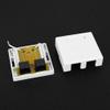 RJ45 8P8C Cat 6 Network Junction Box Dual Port Surface Mounted Desktop ABS Enclosure for Home Office Networking 27x58.5x60mm with Screws and Tape view 2