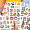 100PCS Summer Stickers  Waterproof Vinyl Decals Beach, Palm Tree, Sun, Surfboard & Tropical Travel Theme for Water Bottle, Laptop, Scrapbook, Party Favors view 3
