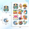 100PCS Summer Stickers  Waterproof Vinyl Decals Beach, Palm Tree, Sun, Surfboard & Tropical Travel Theme for Water Bottle, Laptop, Scrapbook, Party Favors view 4