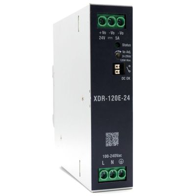 XDR-120E-24 AC/DC 24V 5A 120W Ultra Slim Industrial DIN Rail Power Supply Single Output Provided by KAINSC Products