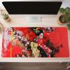 Woman Large Gaming Mouse Pad 40 x 20 in, Mouse Pad Red Desk Mat Large Soft Smooth Surface Stitched Edges Waterproof with Anti-Slip Rubber Base Mousepad for Desk and Computer Accessories PjY13417 4-D view 2