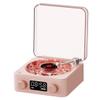 Cute Speaker Waves Vinyl Mini Record Player 6x6x3 Portable Four Modes Wireless Retro Portable Speaker with LED Display Rechargeable for Home Office, Style 3 view 1