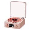 Cute Speaker Waves Vinyl Mini Record Player 6x6x3 Portable Four Modes Wireless Retro Portable Speaker with LED Display Rechargeable for Home Office, Style 3 view 2