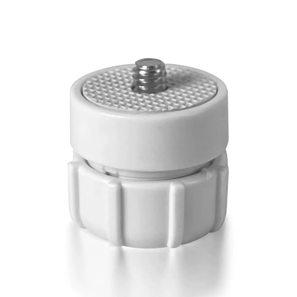 NovelGoal 1/4 Screw to 17mm Ball Mount Base Stand Interface Socket Joint, Ball Head Connector Adapter for Tripod Monitor, Tablet, Phone, Camera Mounting Accessories (White)